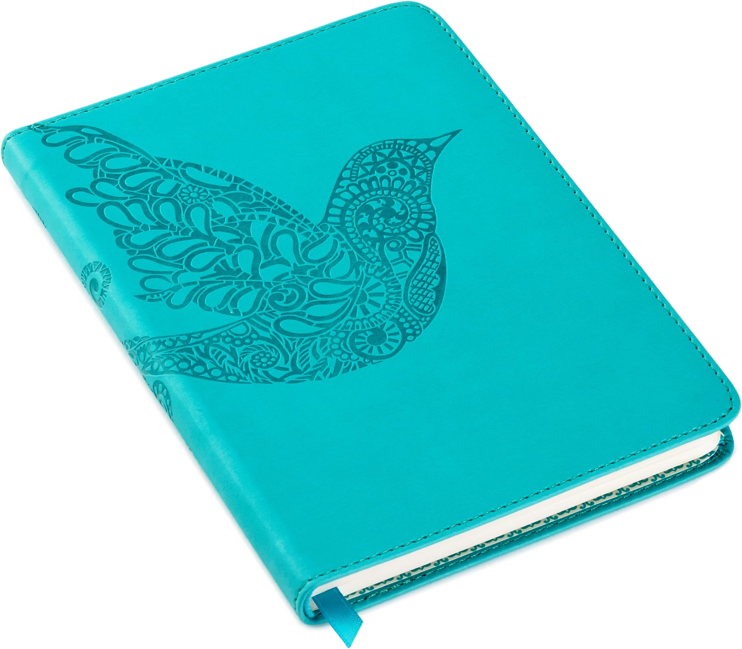 Soft Cover Journal with Lined Pages (Scroll Bird, Teal) (5HWJ6935)