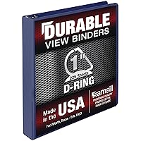 Vista 76 de Samsill Carpeta duradera de 3 anillos de 1 pulgada, fabricada en Estados Unidos, carpeta de anillos en D, cubierta transparente personalizable
