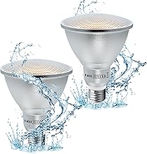 EACLL IP65 LED Bulbs PAR30 E27 Warm White 15W Equivalent 120W Halogen, Pack of 2, Flickerless Spotlights AC 230V, 2700K 1600 Lumens 60° Spotlight, Non-Dimmable Reflector Lamp