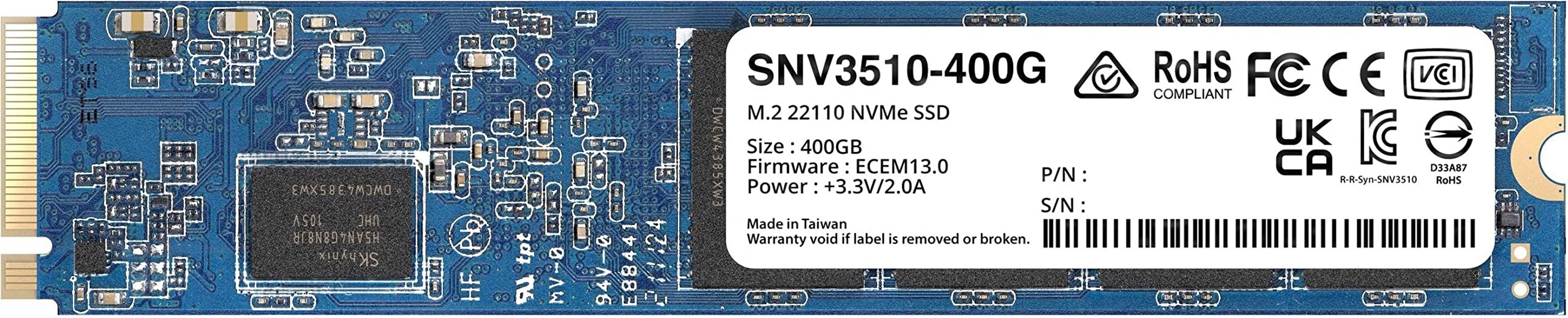 Amazon.com: Synology M.2 22110 NVMe SSD SNV3510 400GB (SNV3510  