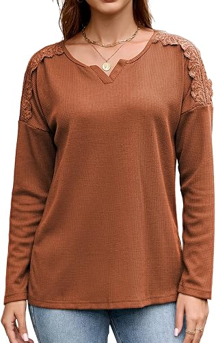 Quatrefox Elegantes Ladies Trendy Dressy Tunic Blusas para Mujer Women's Long Sl