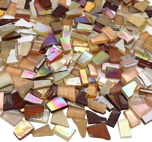 Vista 27 de LITMIND Azulejos de mosaico de vidrio irregulares mixtos morados para manualidades de arte, suministros de fabricación de mosaicos de 9 onzas, kits