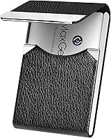Vista 7 de MaxGear Portador de Tarjetas de Presentación, Cuero PU y Acero Inoxidable Estuche para Tarjetas de Presentación para Hombres o Mujeres, Portador