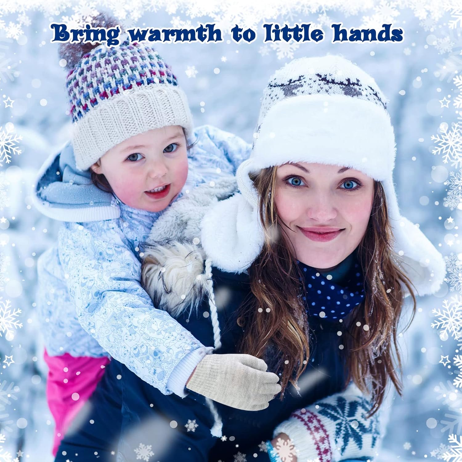 Handepo 50 Pairs Kids Winter Gloves Bulk Stretchy Full Finger Knitted Gloves Winter Warm for Boys Girls - Image 4