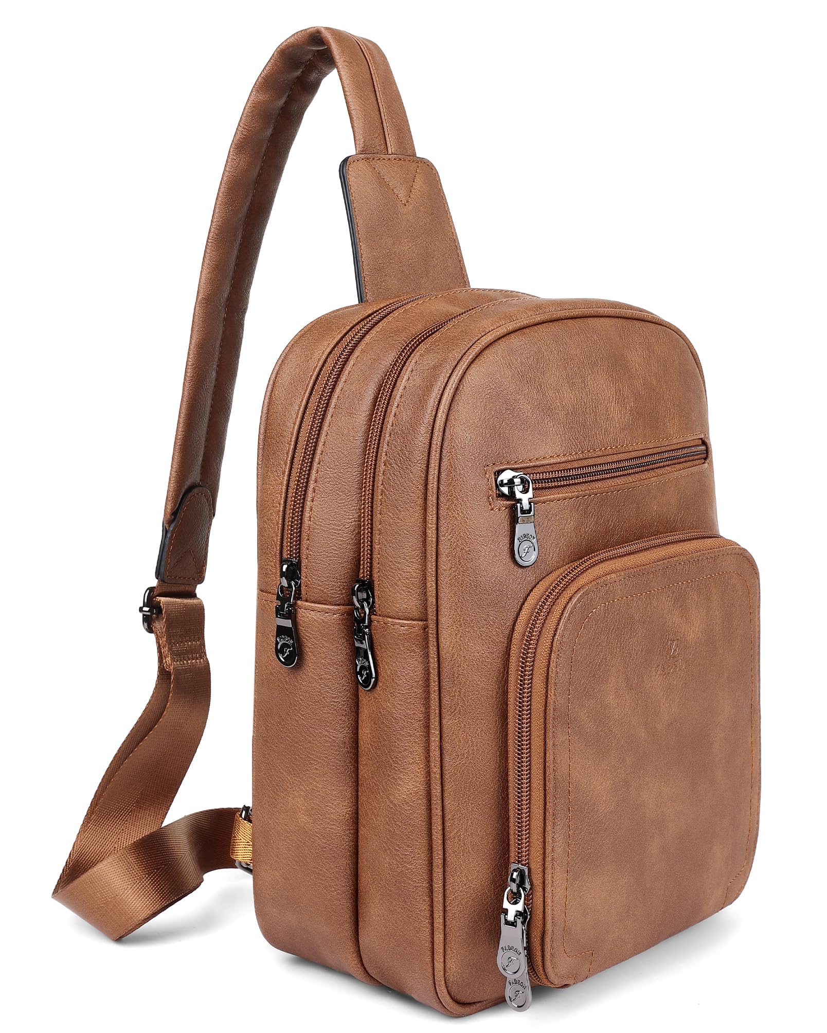 FADEON Sling Bags for Women Crossbody Bag, Designer PU Leather Sling Purse