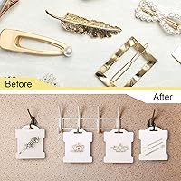 Vista 6 de Junkin 100 tarjetas de exhibición de clip para el cabello, tarjetas de presentación para diadema, tarjetas para el cabello, tarjetas rectangulares