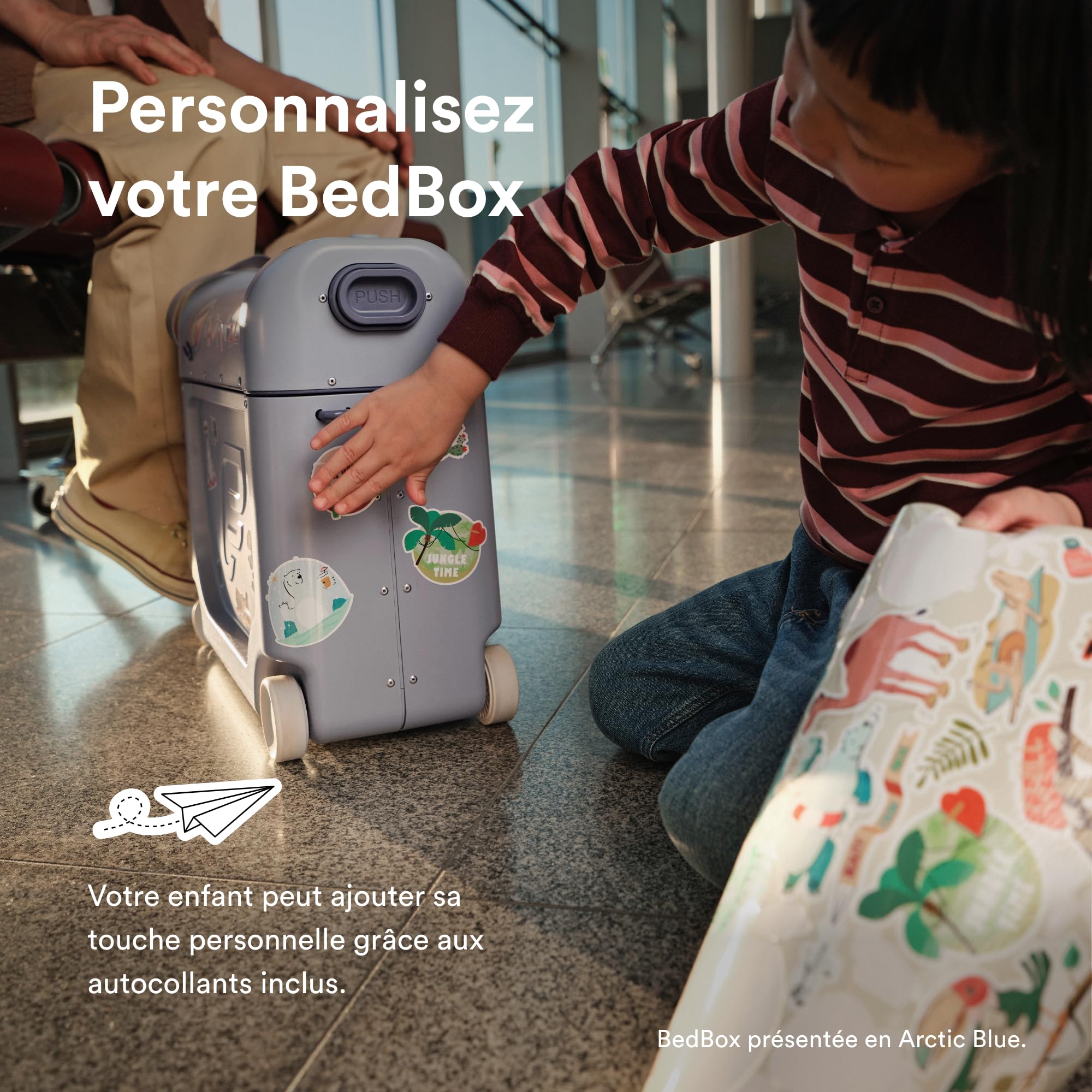 Valise Avion pour Enfant Bed Box 2.0 JetKids Sea Green - Stokke