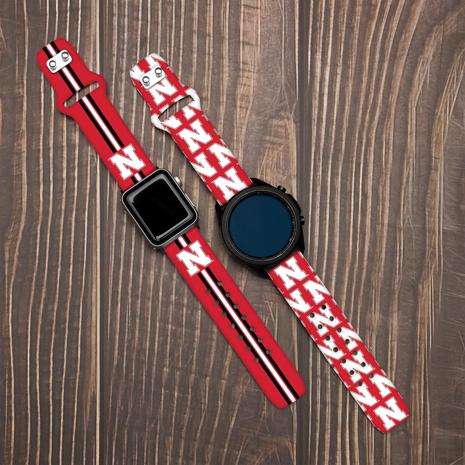 Affinity Bands Nebraska Huskers HD Watch Band Compatible with Samsung Galaxy Watch and more