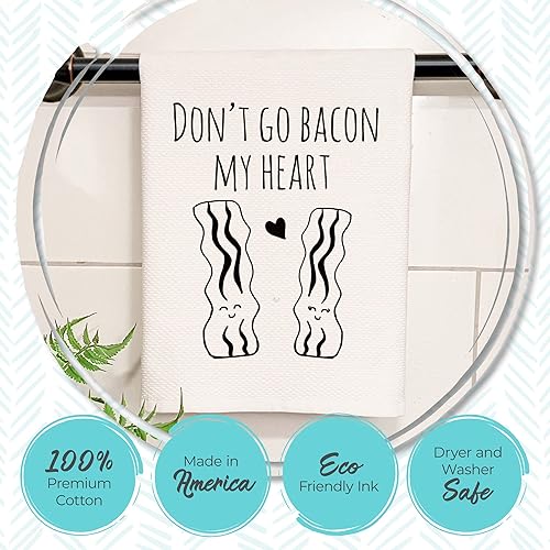 Miniatura 2 de Moonlight Makers Soft Waffle Weave Hand Towel, 100% Pure White Cotton, BathroomKitchen Decor, Funny Gift Idea (You Are The Apple Of My Pie)