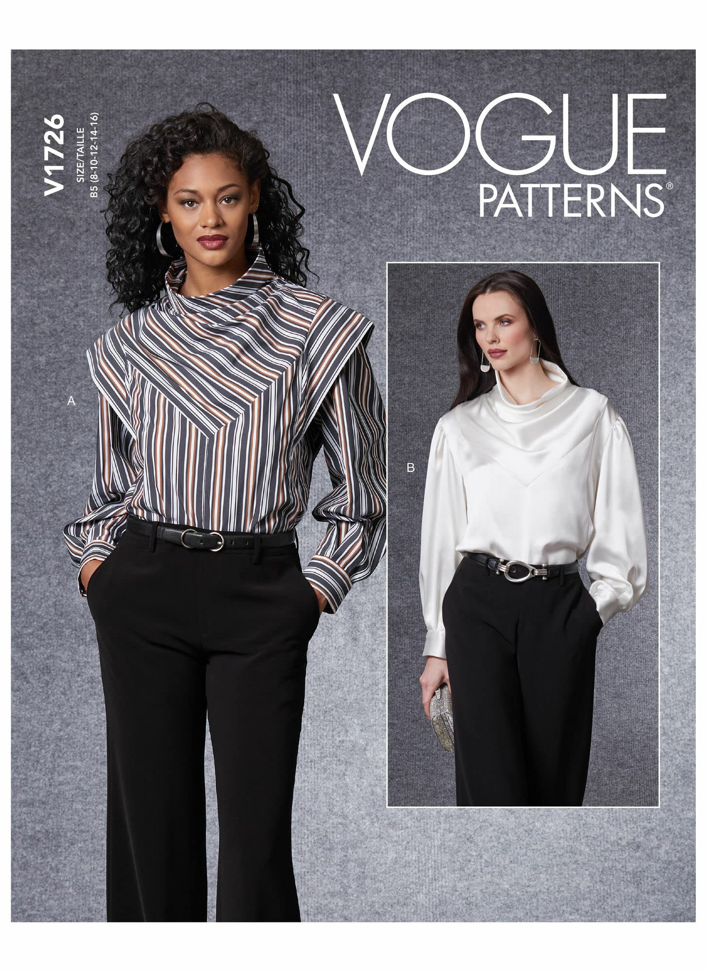 Patron de veste pour femme Vogue V1726F5 fini les vêtements mal ajustés