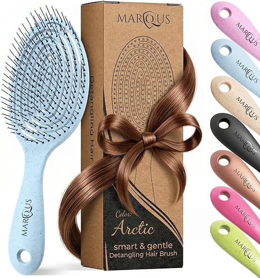 Spazzola Districante Per Capelli - Materiali a Base Vegetale Biodegradabile - 1 Pezzo Colore Artic