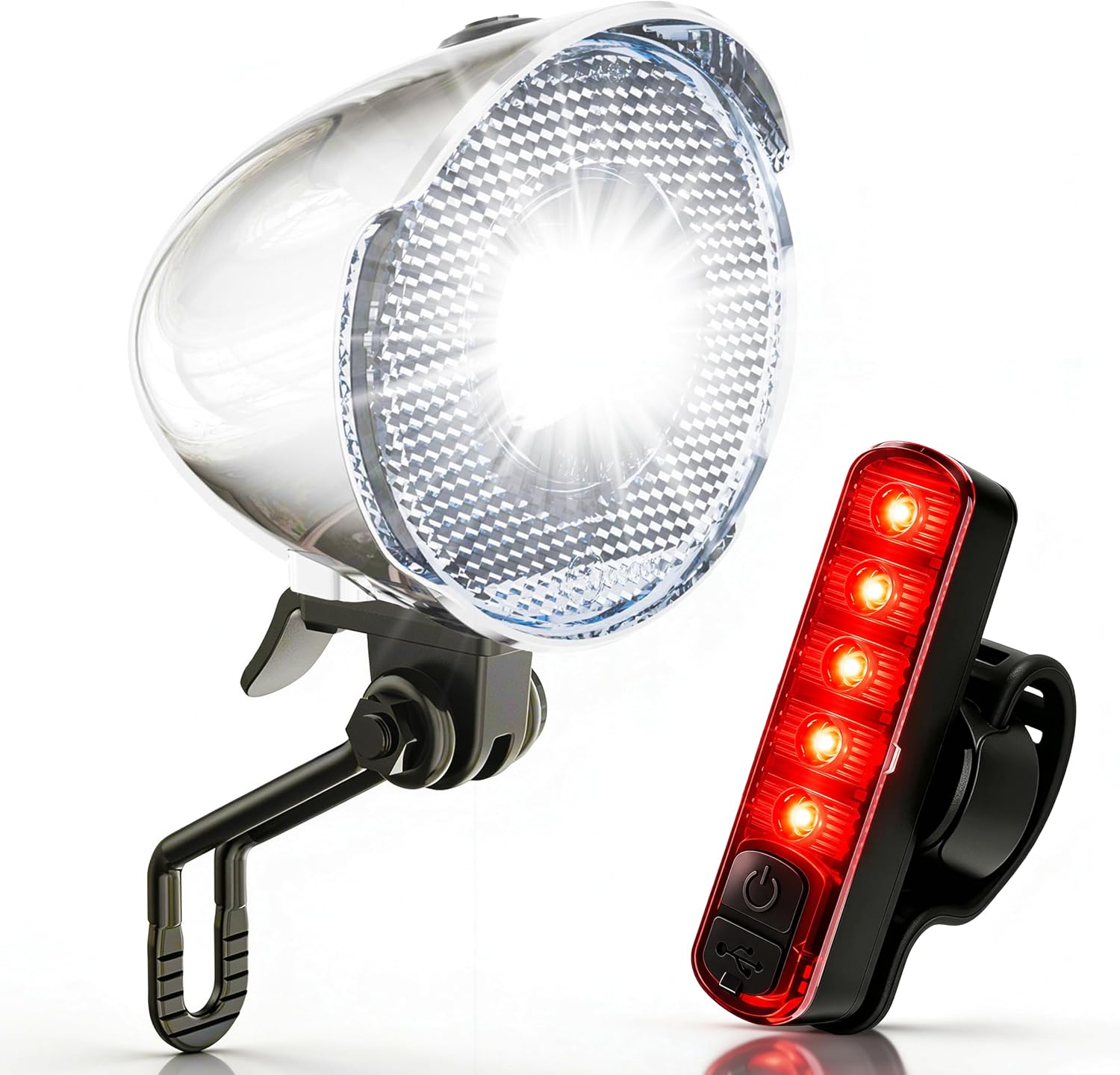 Retro Vintage Bike Front Light New Version 350Lumen High-Brightness Headlights IPX6 Waterproof Classic Retro Night Riding Safety Bicycle Headlights with Bracket