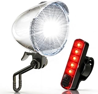 Vintage Bicycle Light, 350Lumen High‑Brightness Retro BicycleHeadlight, Night Riding SafetyLight with Bracket