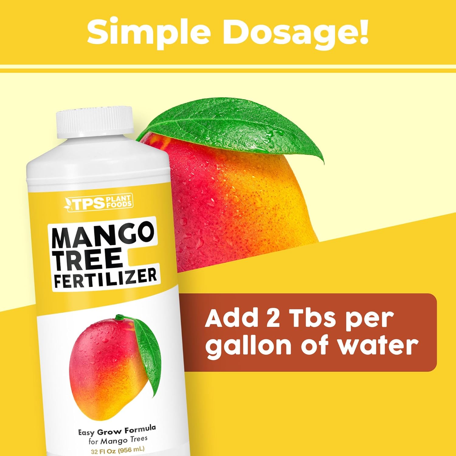 Mango Tree Fertilizer – Liquid Plant Food for More Fruit, Stronger Blossoms & Healthy Tree Growth, 32 oz