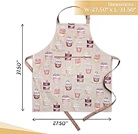 Vista 548 de Maison d' Hermine Delantal 100% de algodón para mujeres con bolsillo de cocina delantal de chef para hombres, decoración de Pascua