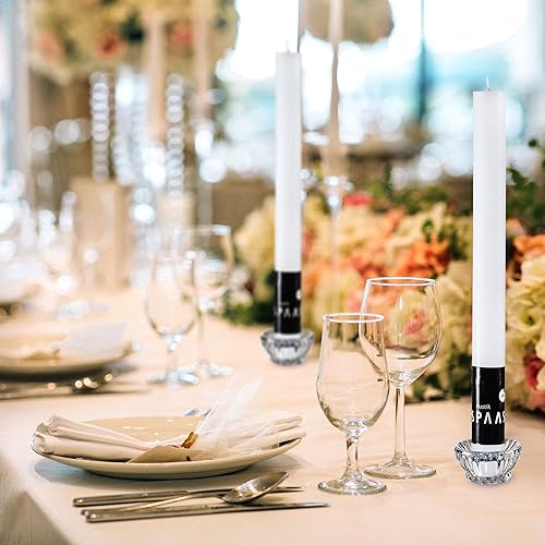 Miniatura 5 de SPAAS - Velas rústicas blancas de 10 pulgadas de alto, juego de 6 velas blancas sin goteo, velas decorativas sin perfume de larga duración para