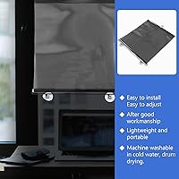 Vista 6 de 1 pieza de cortina opaca con ventosas adhesivas temporales para ventana portátil de 49.21x19.69 pulgadas