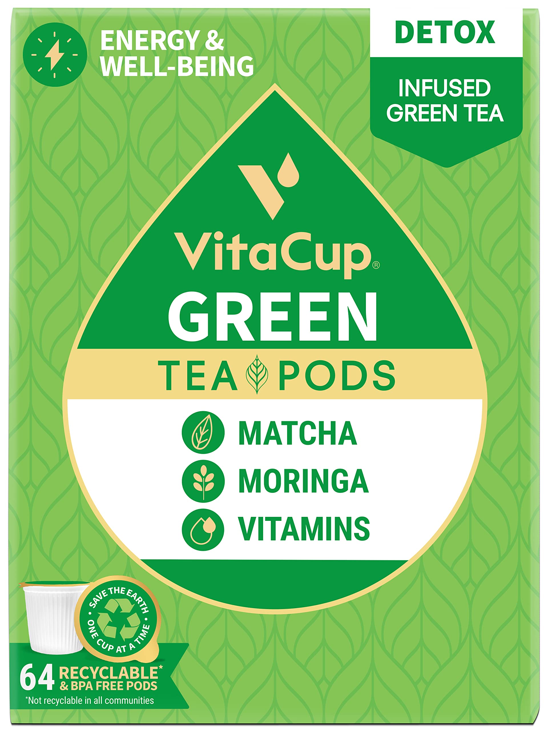 VitaCup® Green Tea Pods 64ct w/ Matcha 