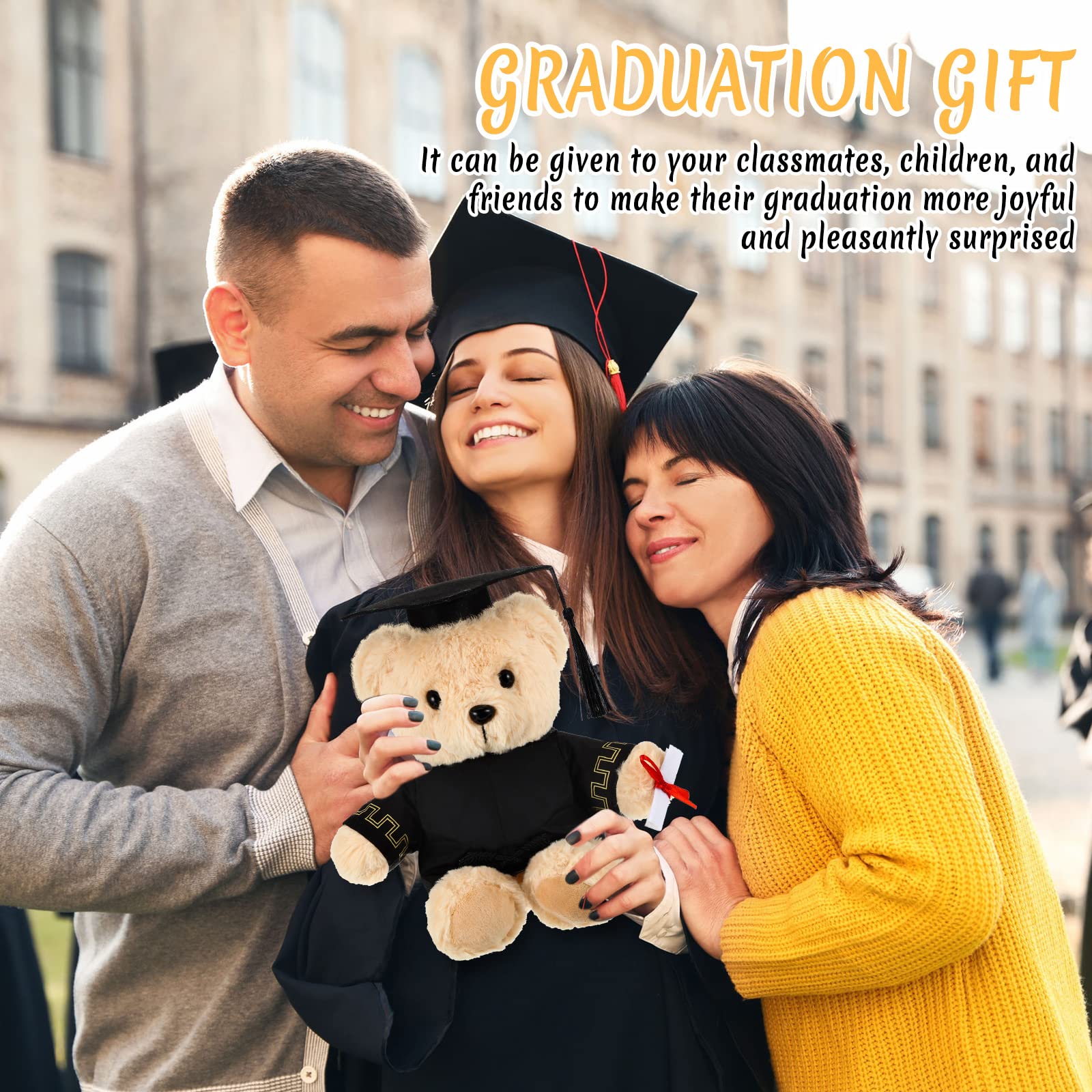 Oso De Peluche De Graduación 25 Cm Con Gorro, Toga Y Diploma – Regalo Perfecto Para Celebrar Éxitos Escolares
