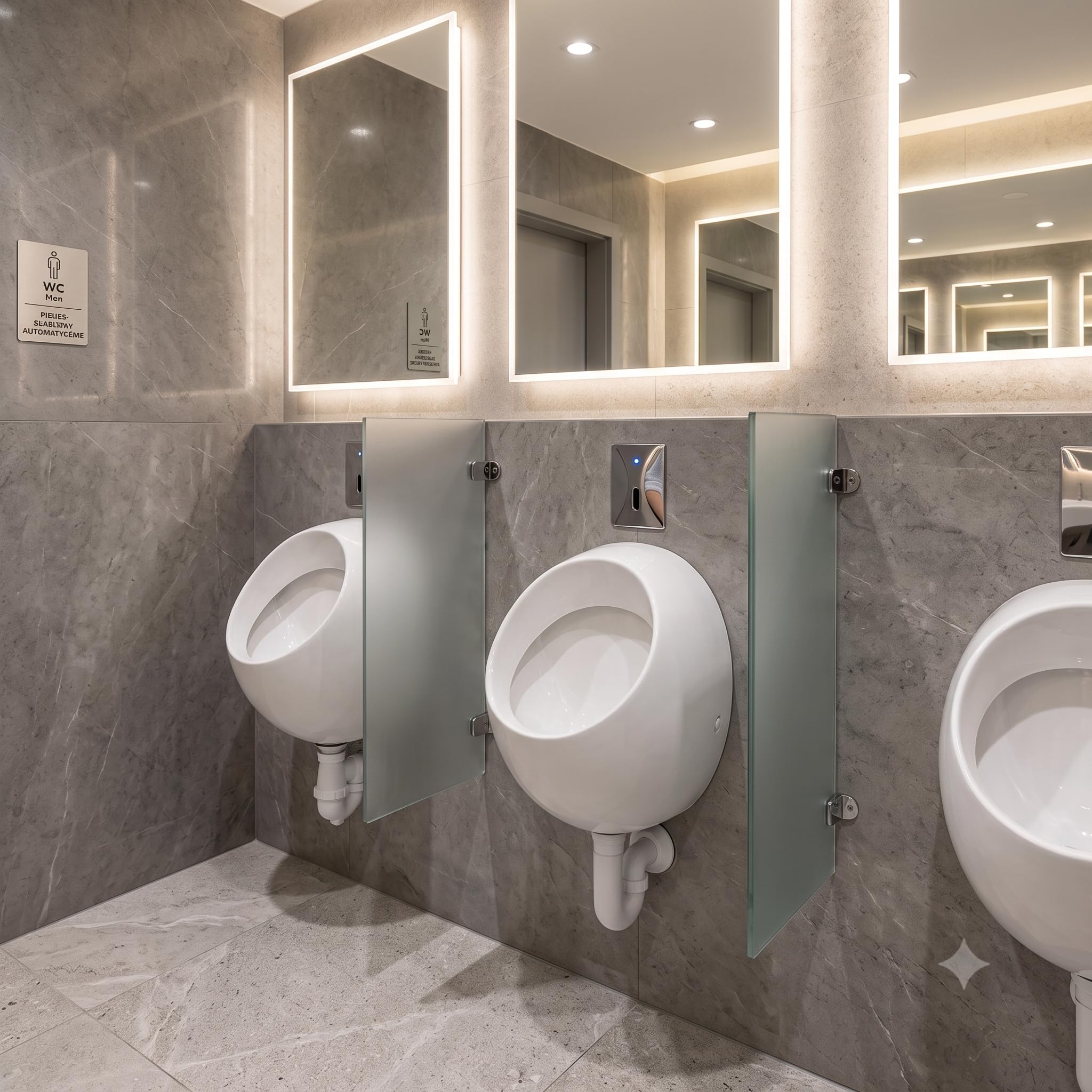 vbchome de Juego: Urinario Entrada Superior Blanco Moderno de Gran Calidad Cerámica pinkelwurst Platillos Vertical PISSOIR Pico + Sifón Botella Sifón a50132