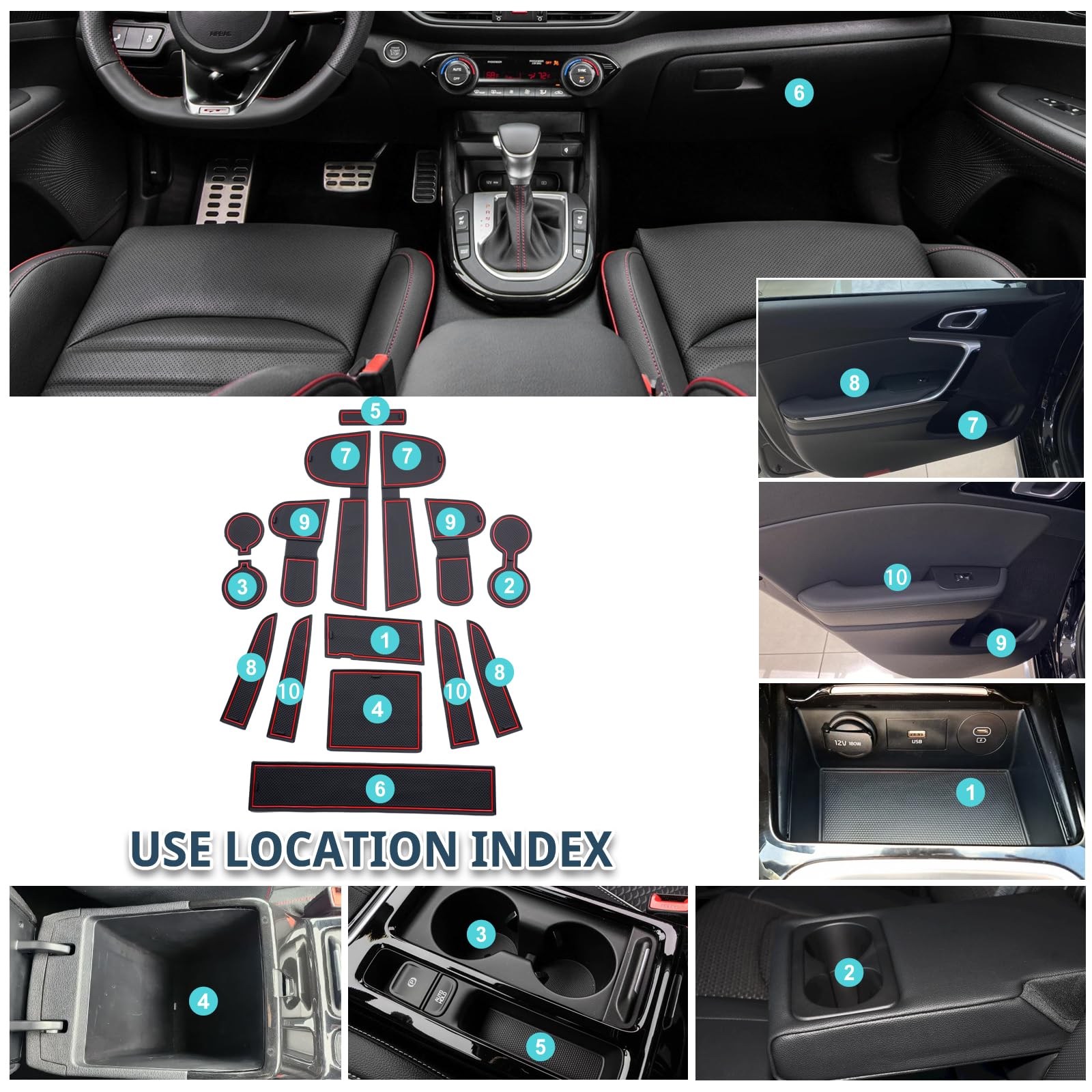 Tappetino Bagagliaio Per Kia Ceed/Proceed/XCeed SW GT 2018-2024 - Foto 10