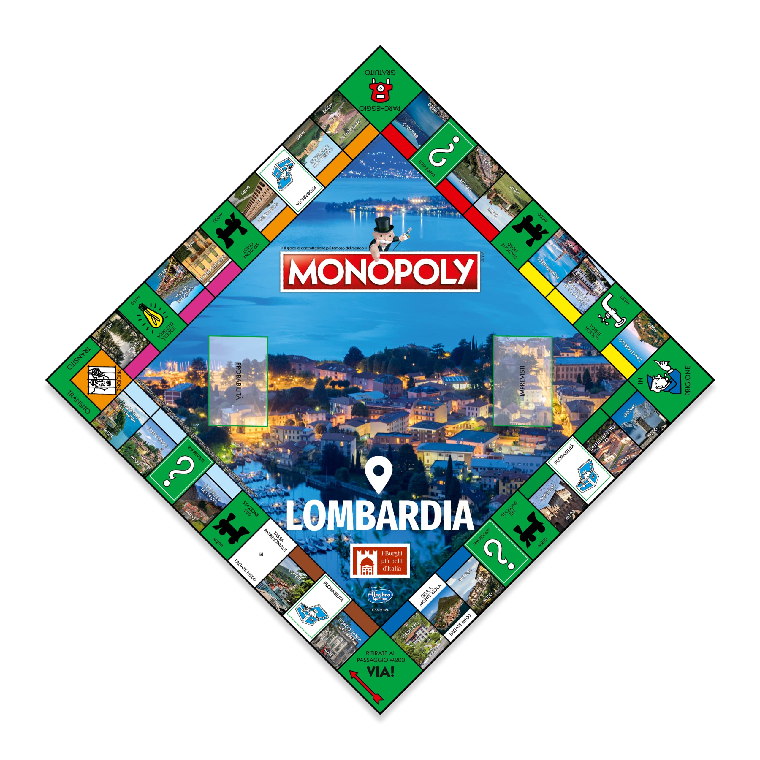 Winning Moves, Najpiękniejsze wioski włoskie Lombardei Edition, edycja włoska, gra rodzinna od 8 lat +