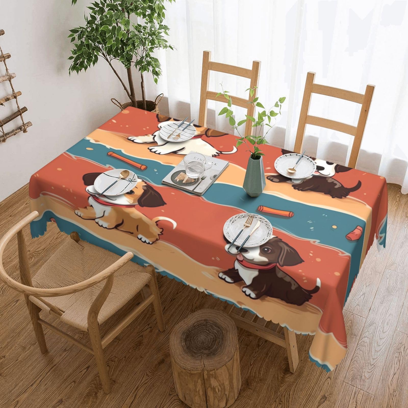 Nappe rectangulaire imperméable extérieure et intérieure pour buffet de fête
