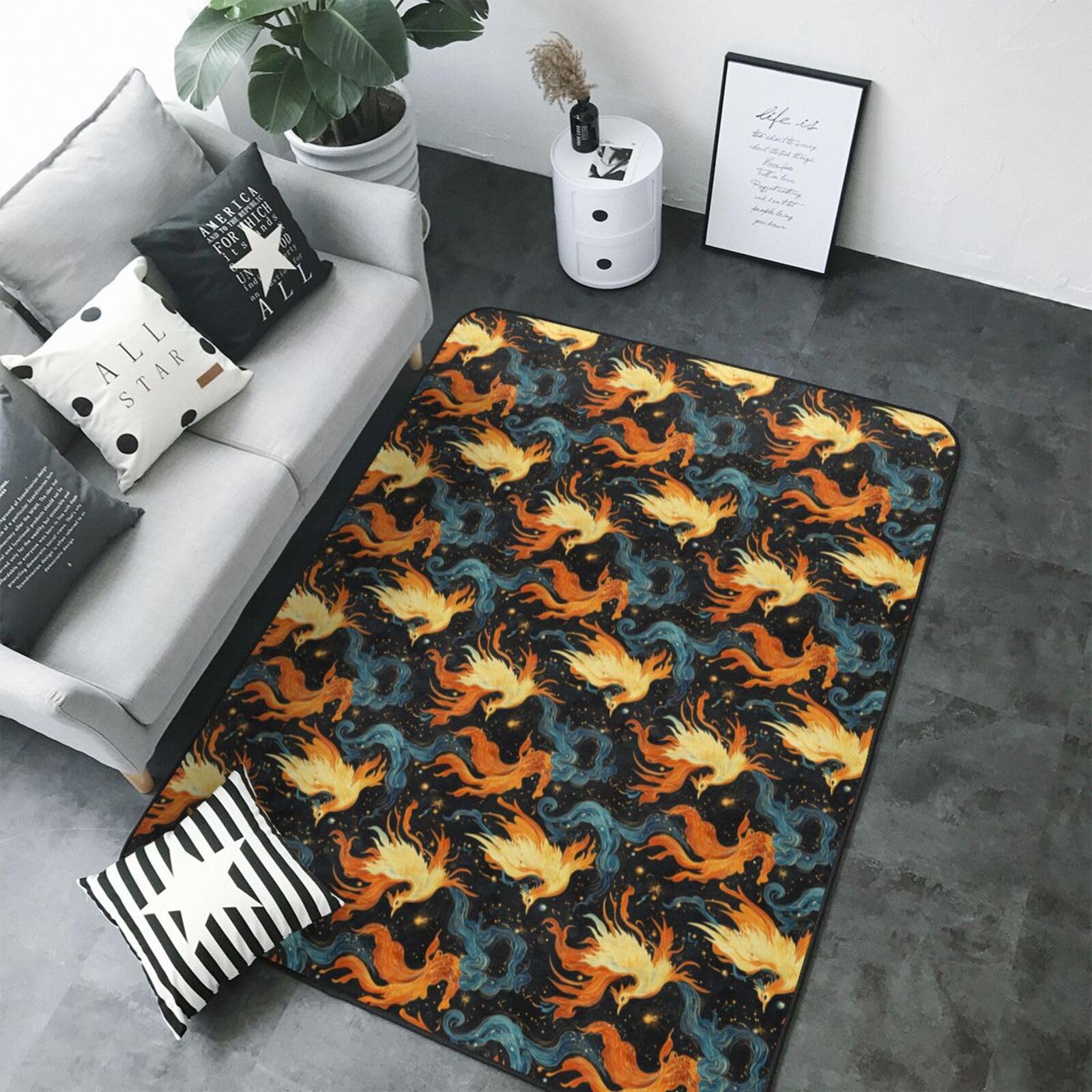 Tapis doux et lavable avec envers antidérapant 203 x 147 cm