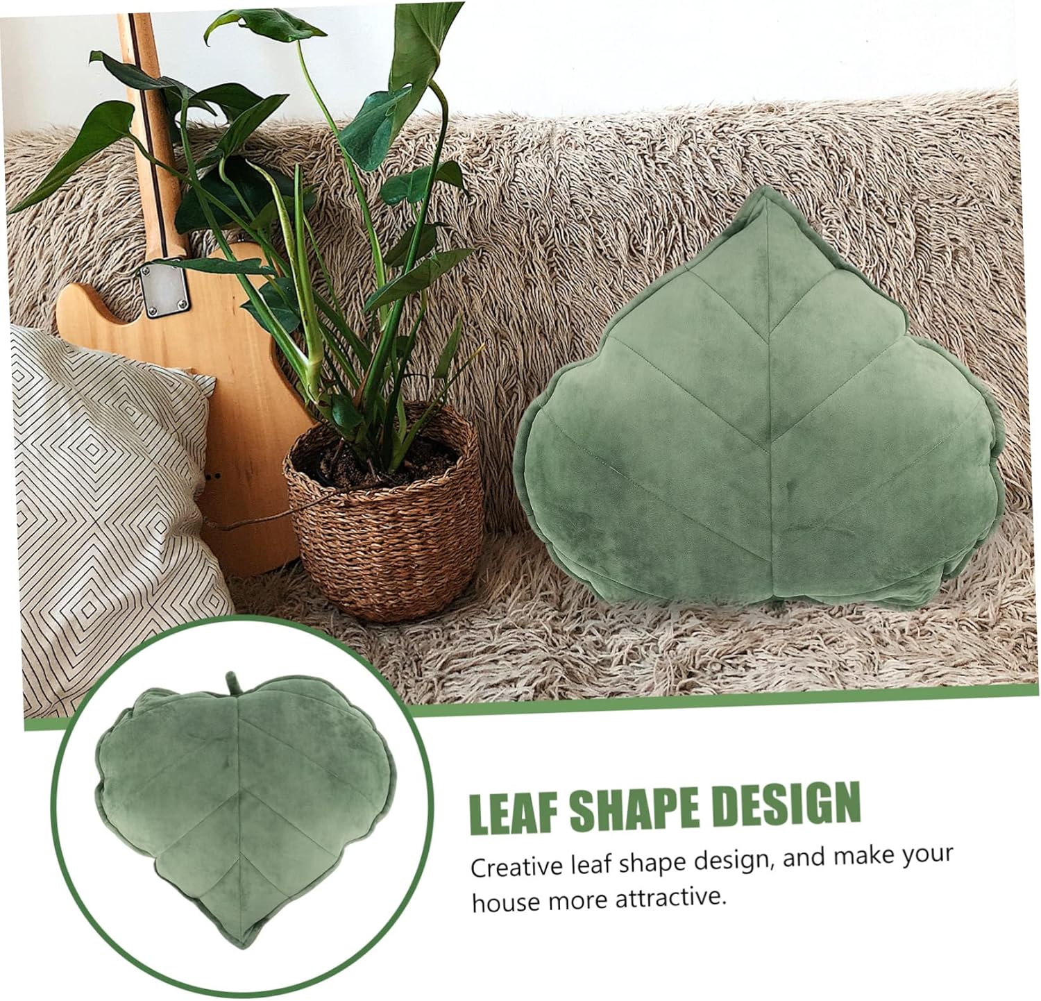 Leaf Pillow Fall Decor Pillow Outdoor Furniture Cushion Leaf Shape Soft Cushion