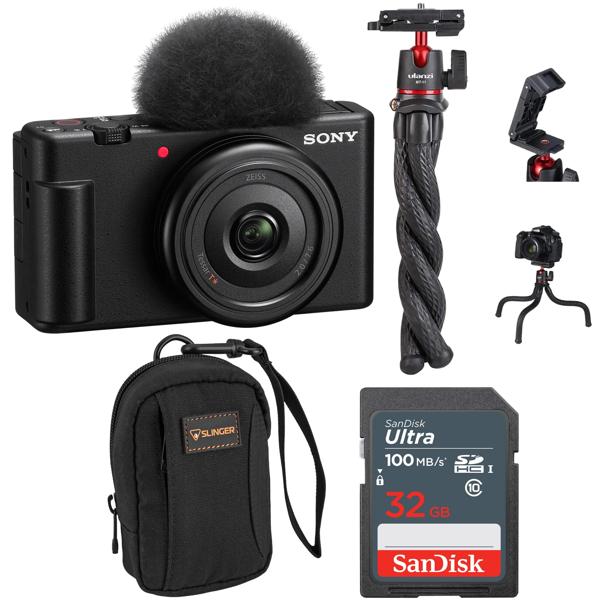 Amazon.com : ZV-1F Vlogging Camera, Black, Bundle with Extreme