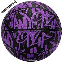 Vista 8 de AND1 Fantom Graffiti - Baloncesto de goma para uso en interiores y exteriores, construcción de canal profundo y durabilidad Azul/Negro