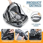Bemece Siège auto Rain Cover, Siège de voiture bébé Rain Couverture universelle avec ventilation latérale et accès rapide grande fenêtre, protégé contre la pluie, Snow, Vent et poussière, Accessoires de voyage pour bébés