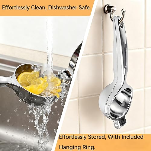 Miniatura 4 de Exprimidor profesional de limón y prensa de cítricos  Exprimidor de mano de acero inoxidable 316 resistente para extracción rápida y de alto