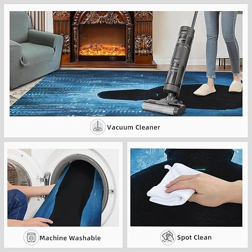 Miniatura 7 de Cyberpunk Rugs for Bedroom, Cyberpunk Hacker Area Rug, Futuristic Rugs for Living Room, Indoor Non-Slip Rug, Machine Washable Carpet for Front