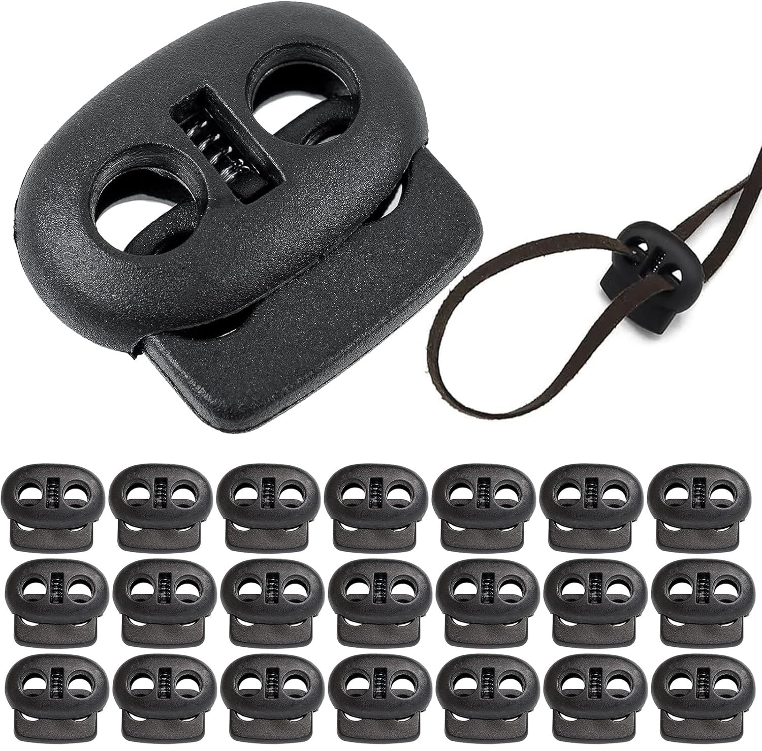 Fermacorda Con 2 Fori - 20 Pezzi Colorati Per Lacci, Zaini, Tendaggi - Foto 5