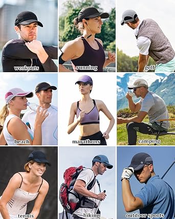GADIEMKENSD Outdoor Running Hat Breathable Mesh 2PACK