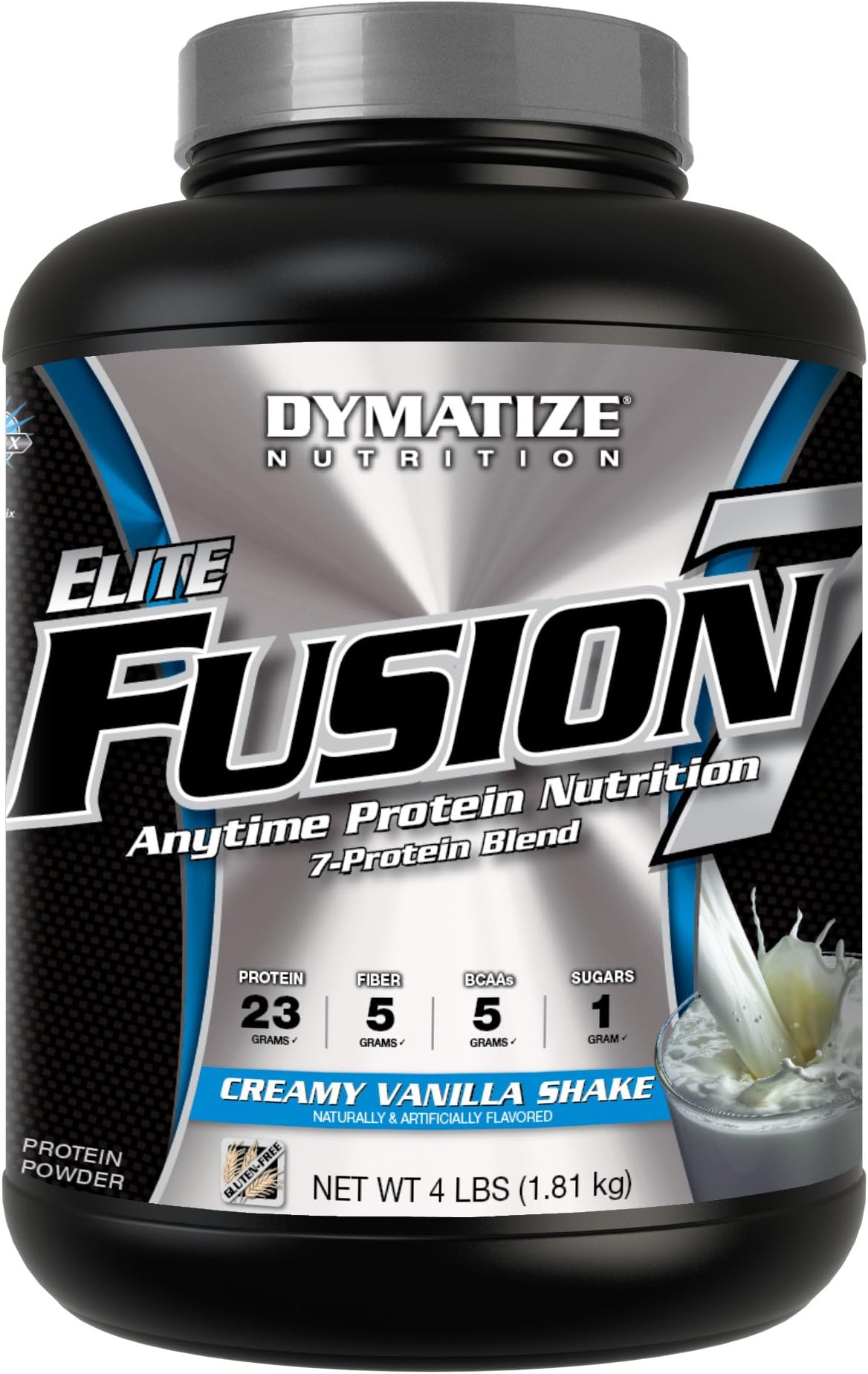 Dymatize Nutrition Elite Fusion-7 Drink, Vanilla, 4 Pound