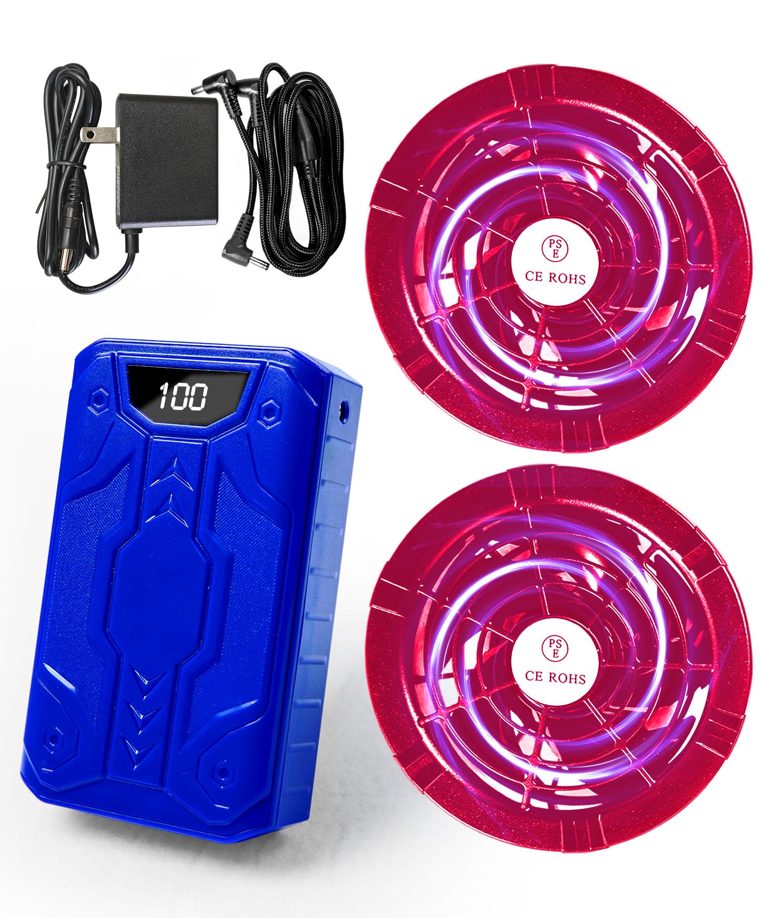 40V超強力 30000mAh ファンバッテリーセット 作業服 猛暑対策 散歩 Amazon.co.jp: 【2025業界超強40V/30000mAh】ファンバッテリー