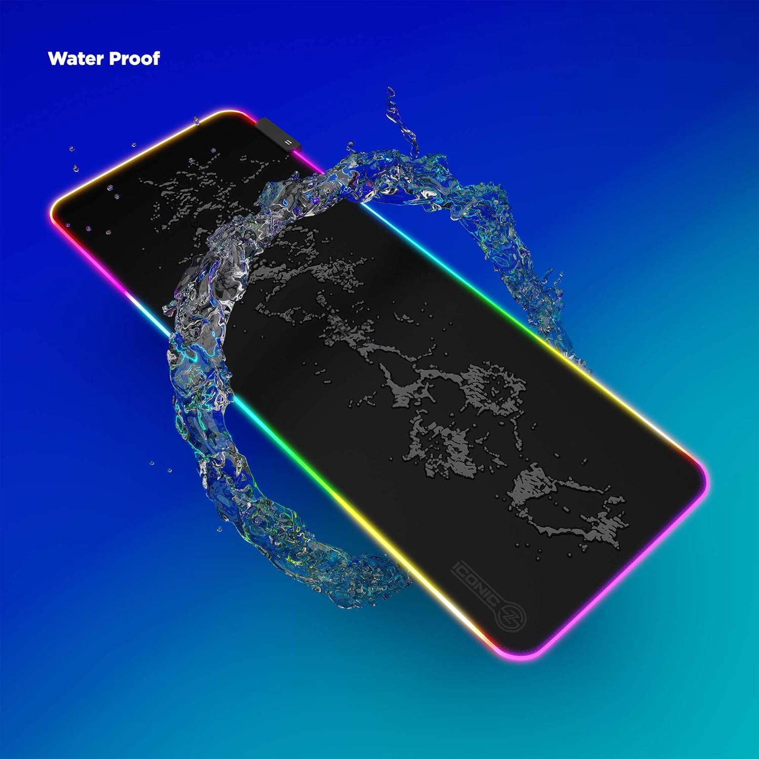 RGB Large Gaming Mouse Mat Pad 32" x 12" - LED Lighting Static/Breathing/Flashing- Stitched/Waterproof/Non Slip Base