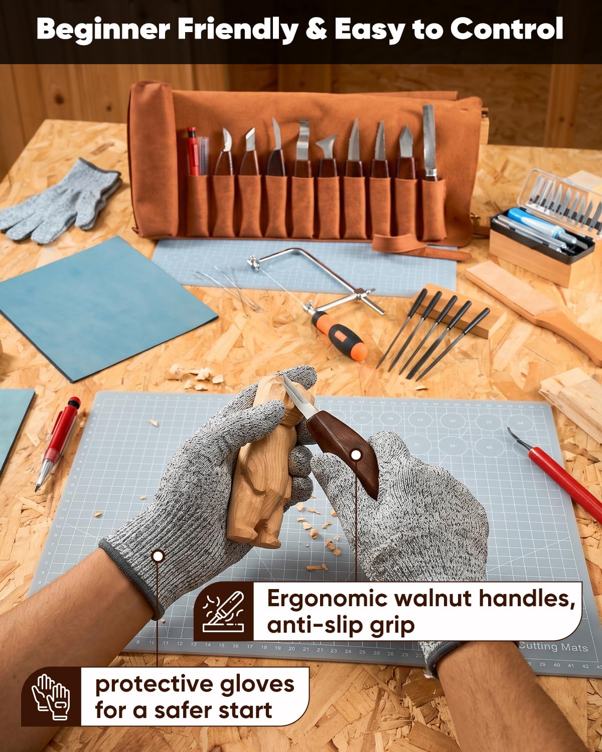SakerNeo Wood Carving Kit - 35 Tools -6 SakerNeo Wood Carving Kit - 35 Tools -6