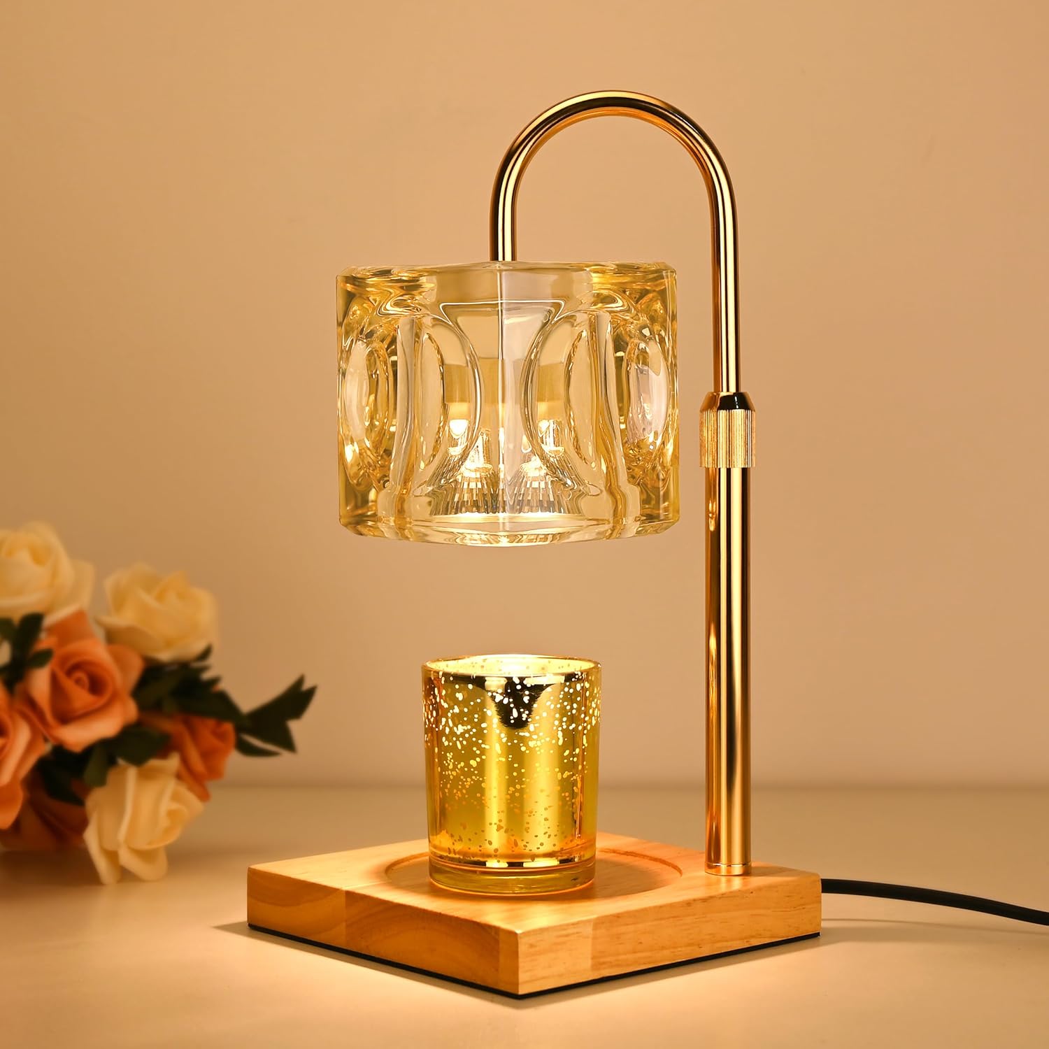 Candle Warmer Lamp,Candle Warmer lamp with Timer, Candle Warmer Light Compatible with Various Candles for Home Decor,Brightness Adjustable for Jar Scented Wax Melts with 2 Bulbs (Amber) Candle Warmer Lamp,Candle Warmer lamp with Timer, Candle Warmer Light Compatible with Various Candles for Home Decor,Brightness Adjustable for Jar Scented Wax Melts with 2 Bulbs (Amber)