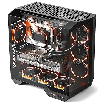 darkFlash DY470 PCケース INF34ファン4個付き - ブラック