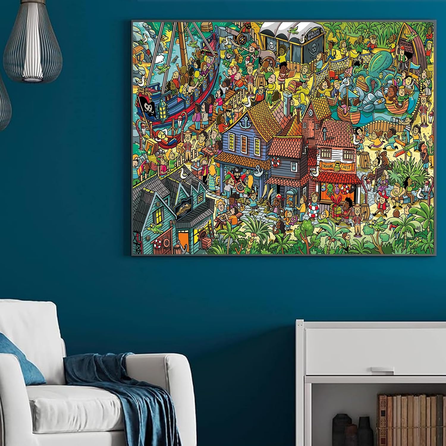 Jigsaw Puzzles for Adults, 1000 Pieces Puzzle, Cartoon Painting Challenging Puzzles for Family Activity Game Nights Gifts Fidget Stress Relief