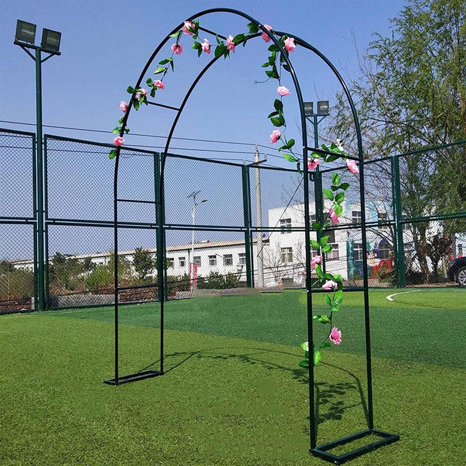 Arco Da Giardino 120x220cm 180x220cm 240x220cm Arco In Metallo Per Rose Rampicanti, Arco Di Nozze Arco Pergolato Da Giardino Con Base, Resistente,200x220x40CM