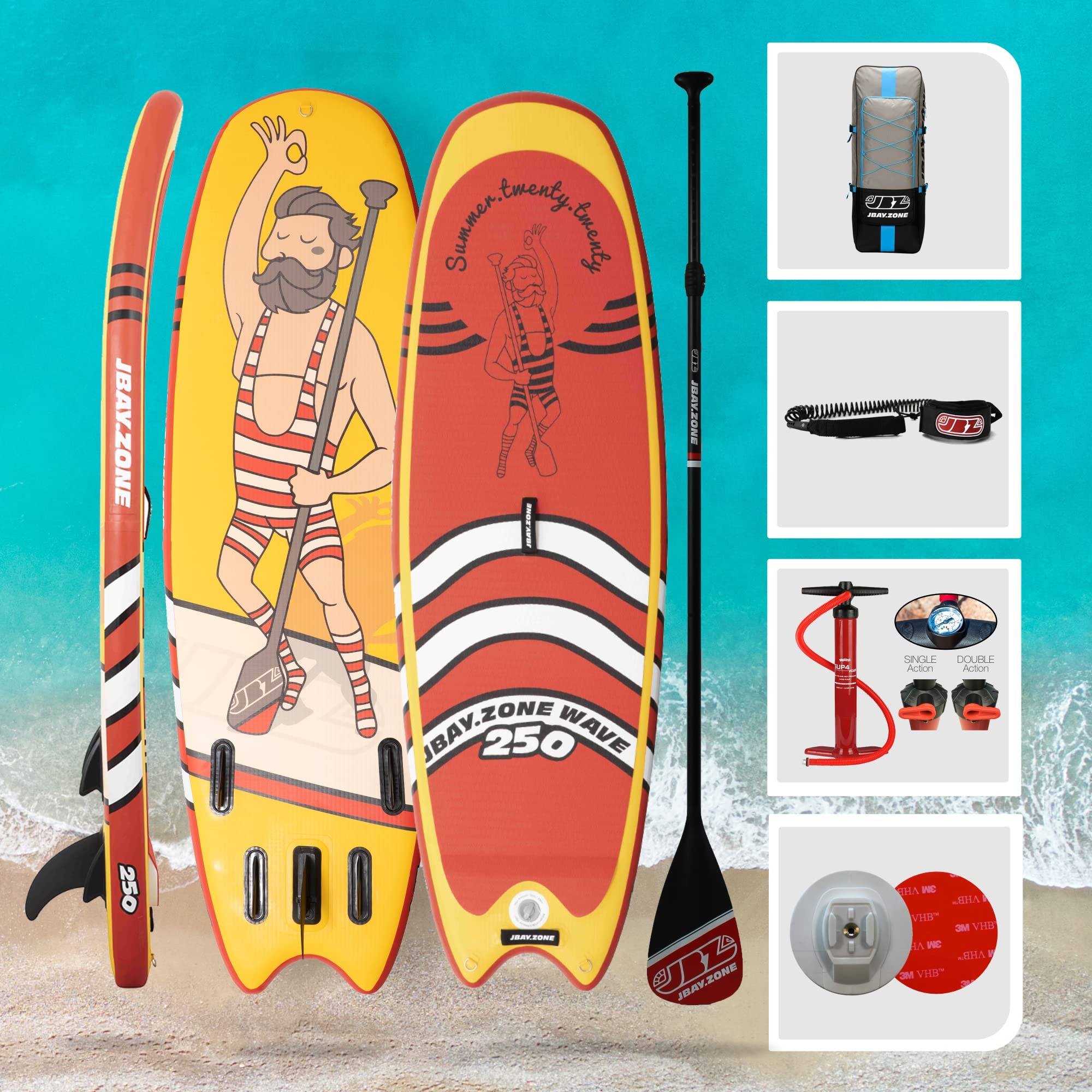 JBAY.Zone Sup Inflatable Stand Up Paddle Board Wave Y2 8'2