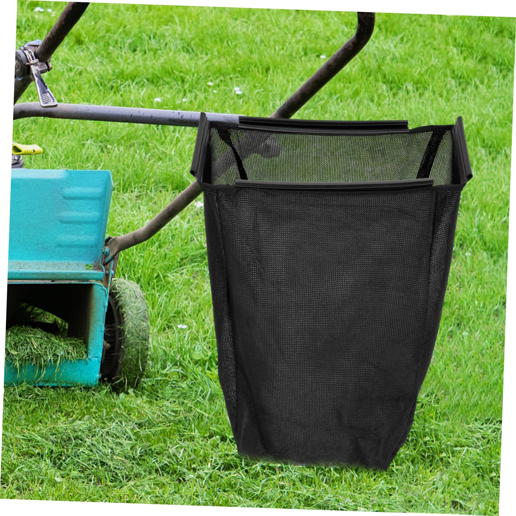 ibasenice Sacco per Erba in Nylon Nero Resistente e Versatile per Rasaerba, per Raccolta Foglie in Giardino e Cortile, Ricambio Pratico e Durevole