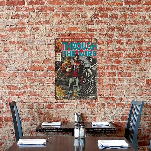 Miniatura 5 de Dazkqbl Kanye - Cartel de metal con texto en inglés "West Comic", póster de música cómic, hip-hop, hogar, habitación, club, bar, decoración de