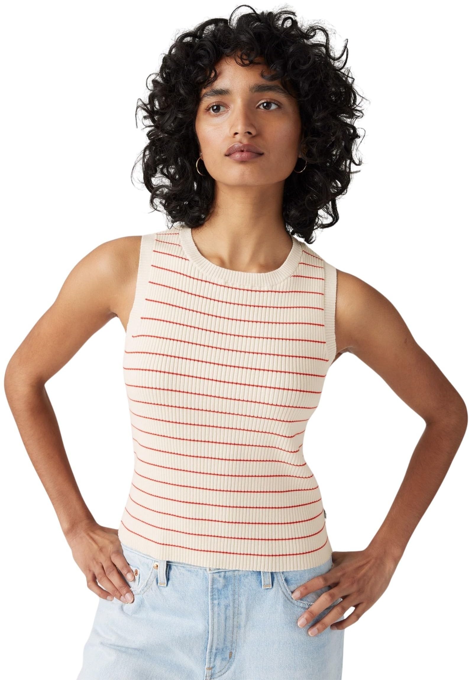 Levi's Mujer Camiseta de Tirantes Ocean con Cuello Redondo, Slim Fit