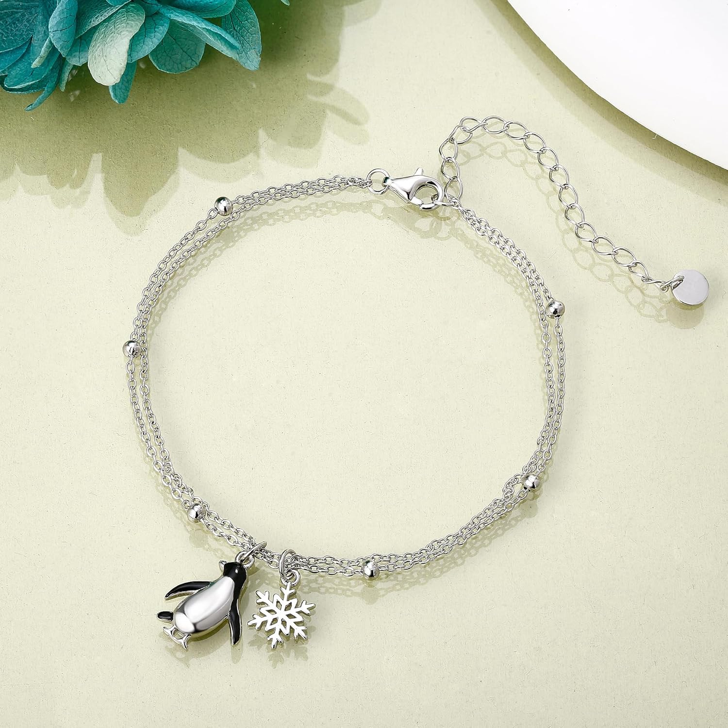 Penguin Bracelets 925 Sterling Silver Penguin Gifts Adjustable Chain Bracelet Cute Animal Jewelry for Women Penguin Lovers Mom - Image 3