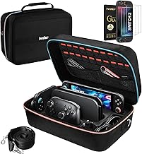 ivoler Carrying Storage Case for Nintendo Switch 2 (2025),Portable Travel All Protective Hard Messenger Bagwith 3 pack screen protetcor for Switch 2